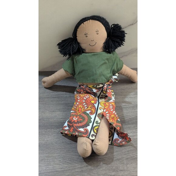 Vintage Pier 1 Imports Africa Doll 16” Cloth Fabric Global Child toy - Picture 4 of 7